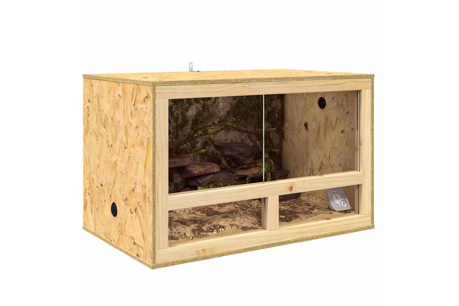 Vidaxl Terrarium Brown 80 X 50 X 50 Cm Osb-3