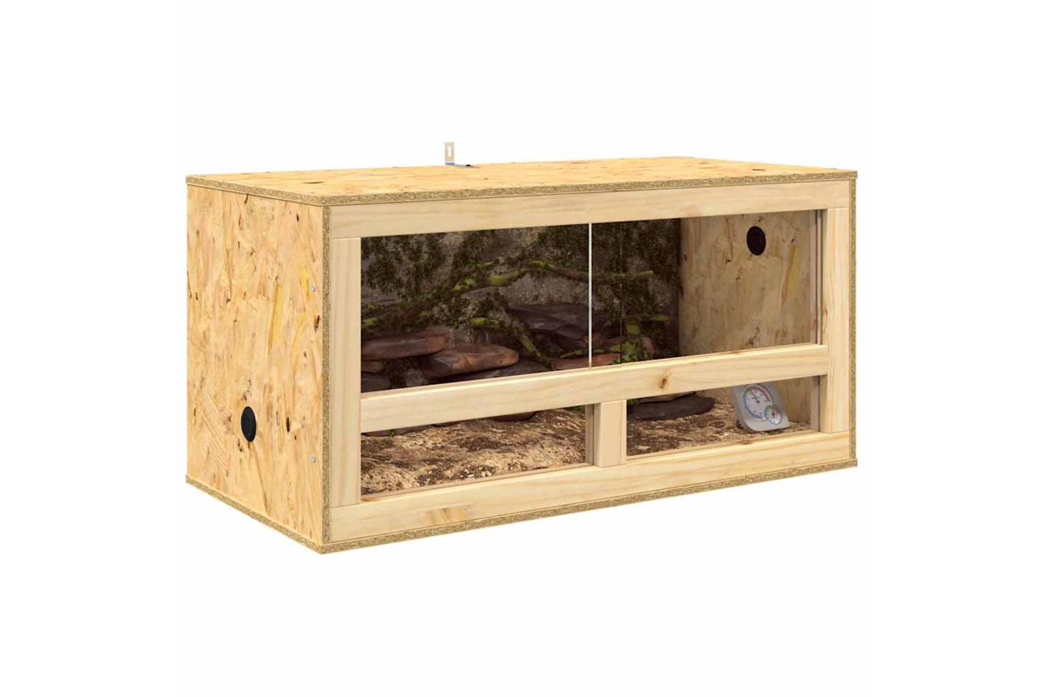 Vidaxl Terrarium Brown 80 X 40 X 40 Cm Osb-3