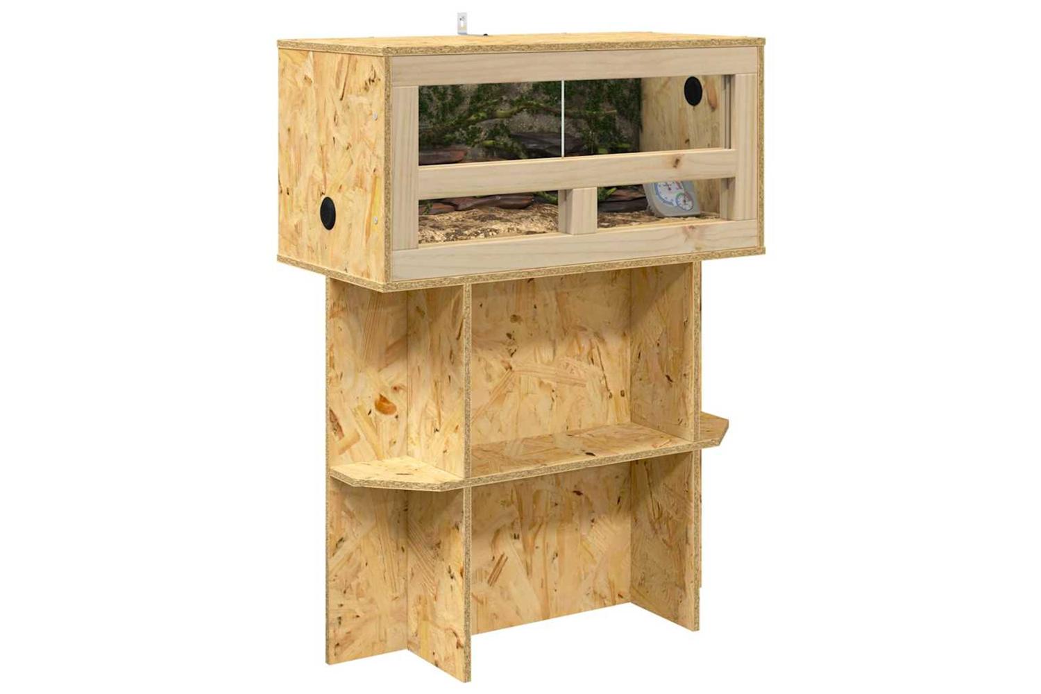 Vidaxl Terrarium Base With Shelf Brown 60 X 30 X 50 Cm Osb-3