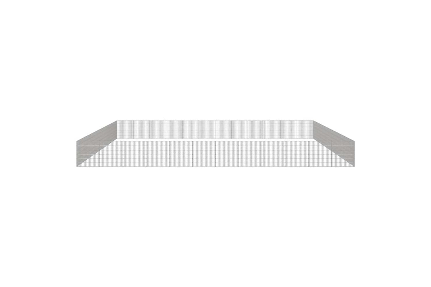Vidaxl Free Range Animal Enclosure 48-panel 54x60 Cm Galvanised Iron-5