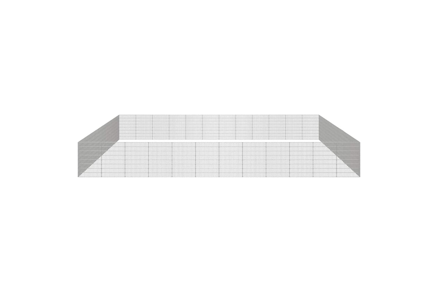 Vidaxl Free Range Animal Enclosure 48-panel 54x80 Cm Galvanised Iron-5