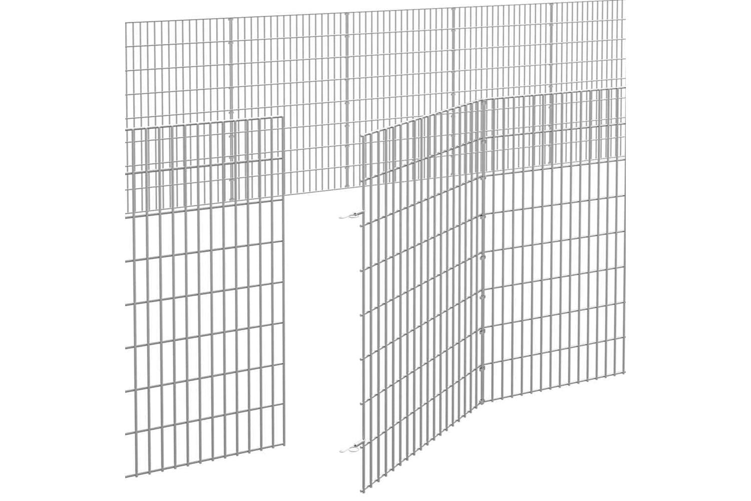 Vidaxl Free Range Animal Enclosure 48-panel 54x80 Cm Galvanised Iron-7