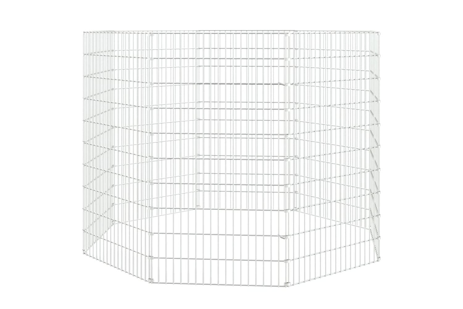 Vidaxl Free Range Animal Enclosure 8-panel 54x100 Cm Galvanised Iron-2