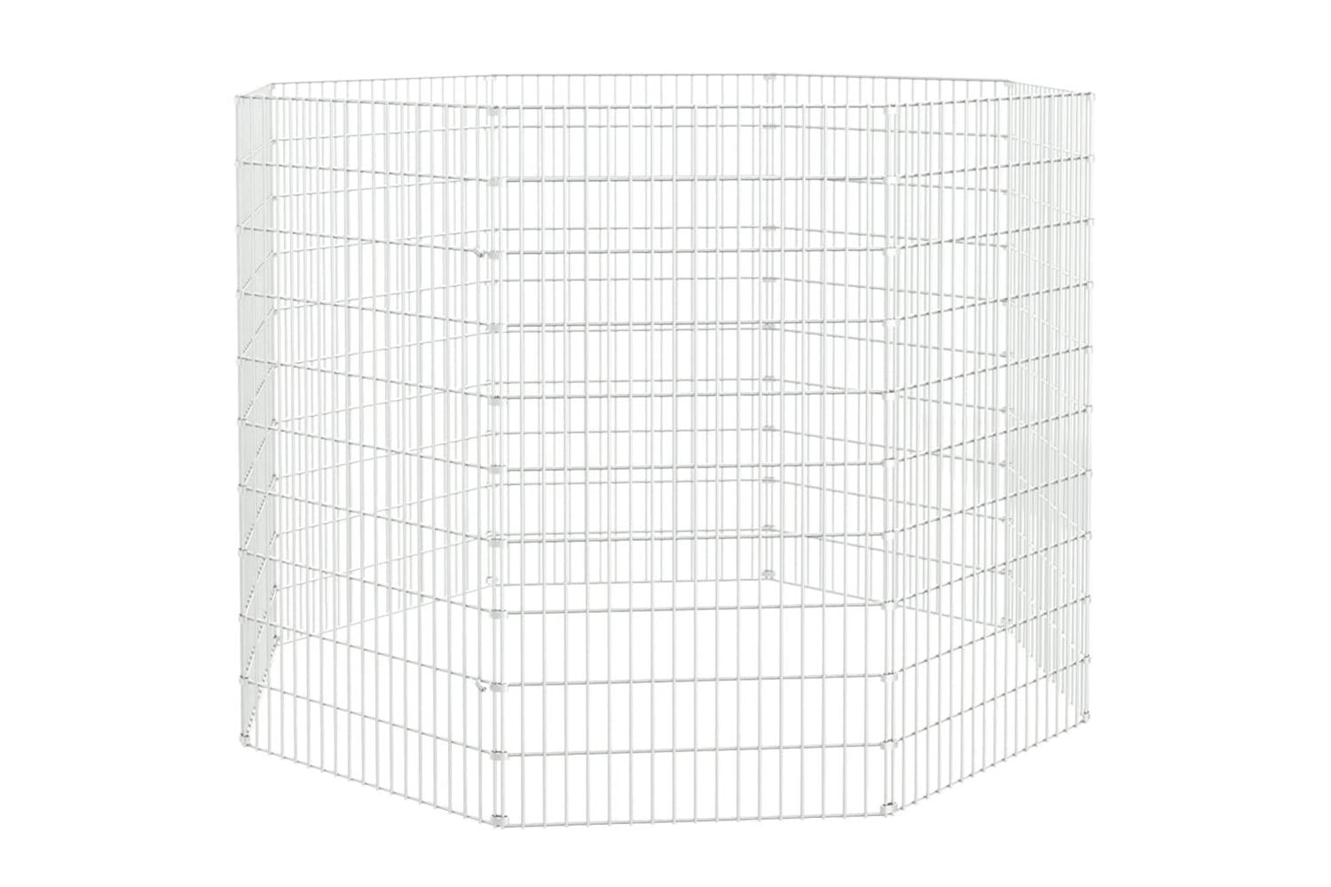 Vidaxl Free Range Animal Enclosure 8-panel 54x100 Cm Galvanised Iron-3