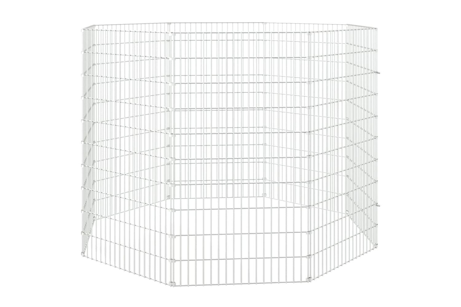 Vidaxl Free Range Animal Enclosure 8-panel 54x100 Cm Galvanised Iron-4