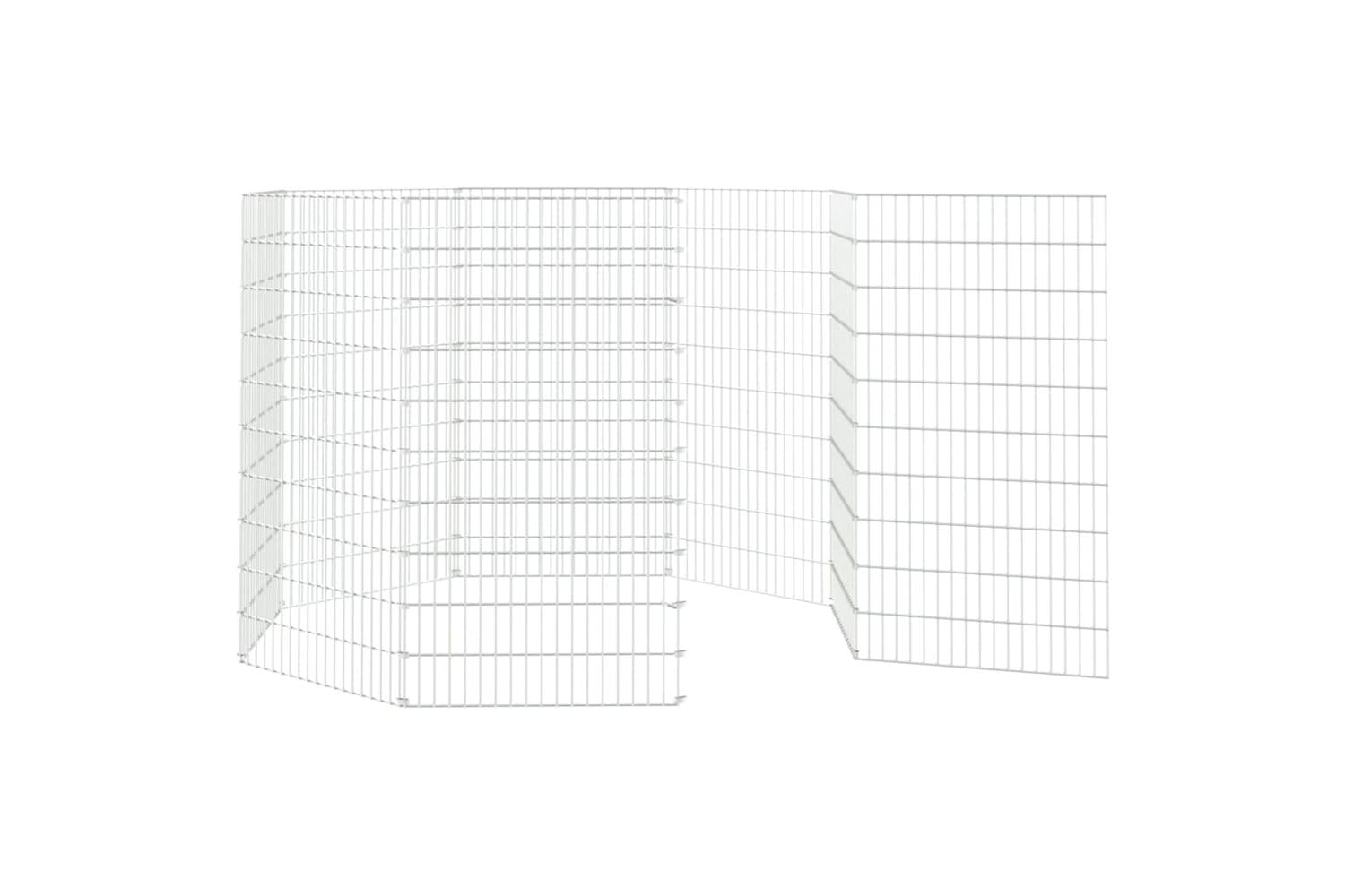 Vidaxl Free Range Animal Enclosure 8-panel 54x100 Cm Galvanised Iron-5