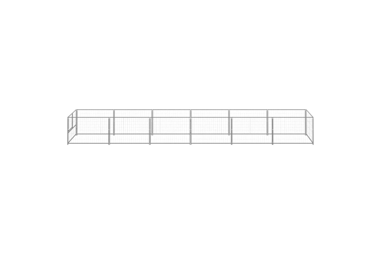 Vidaxl Dog Kennel Silver 6 M Steel-2