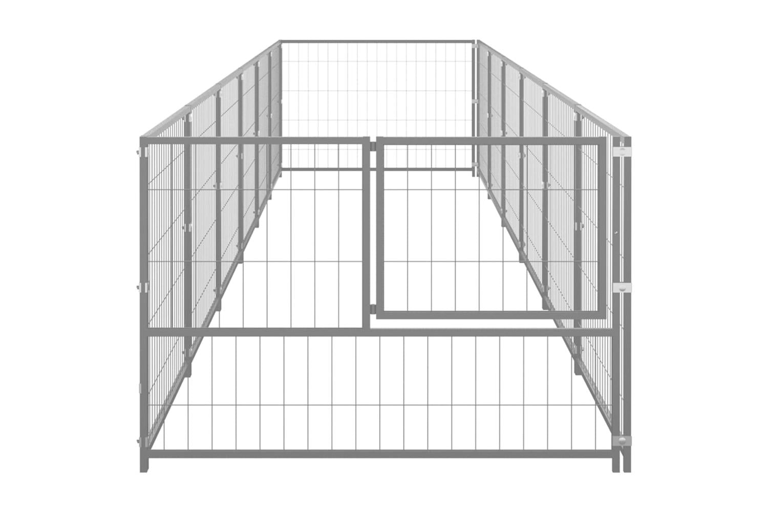 Vidaxl Dog Kennel Silver 6 M Steel-3