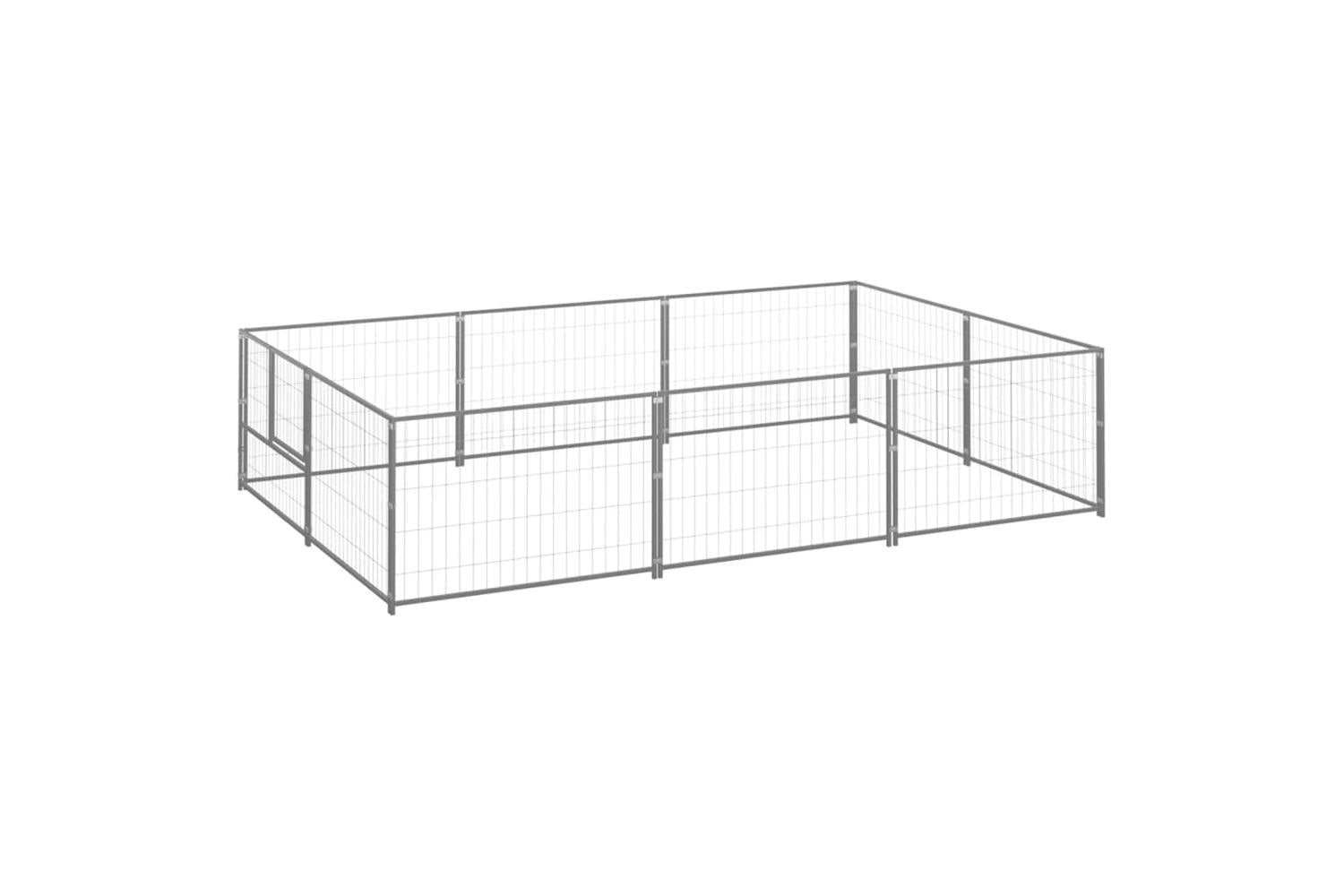 Vidaxl Dog Kennel Silver 6 M Steel