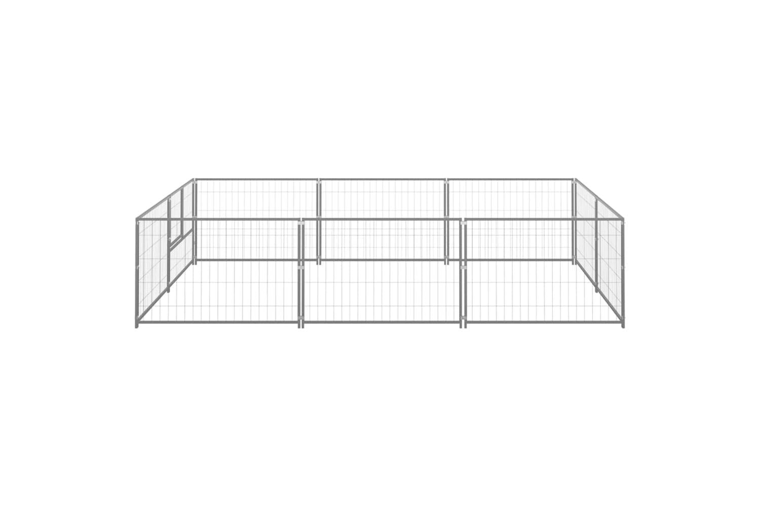 Vidaxl Dog Kennel Silver 6 M Steel-2