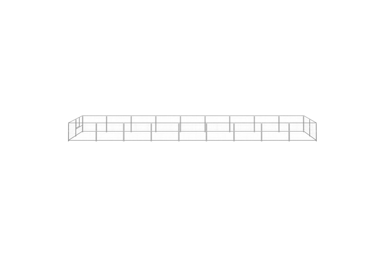 Vidaxl Dog Kennel Silver 18 M Steel-2