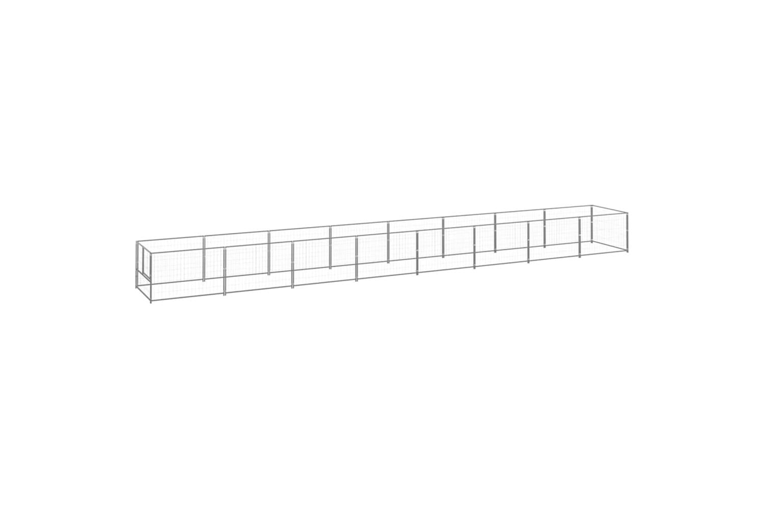 Vidaxl Dog Kennel Silver 8 M Steel
