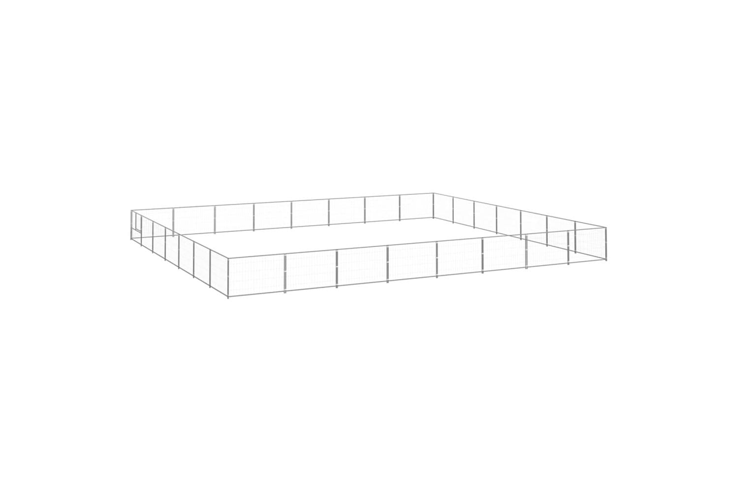 Vidaxl Dog Kennel Silver 56 M Steel