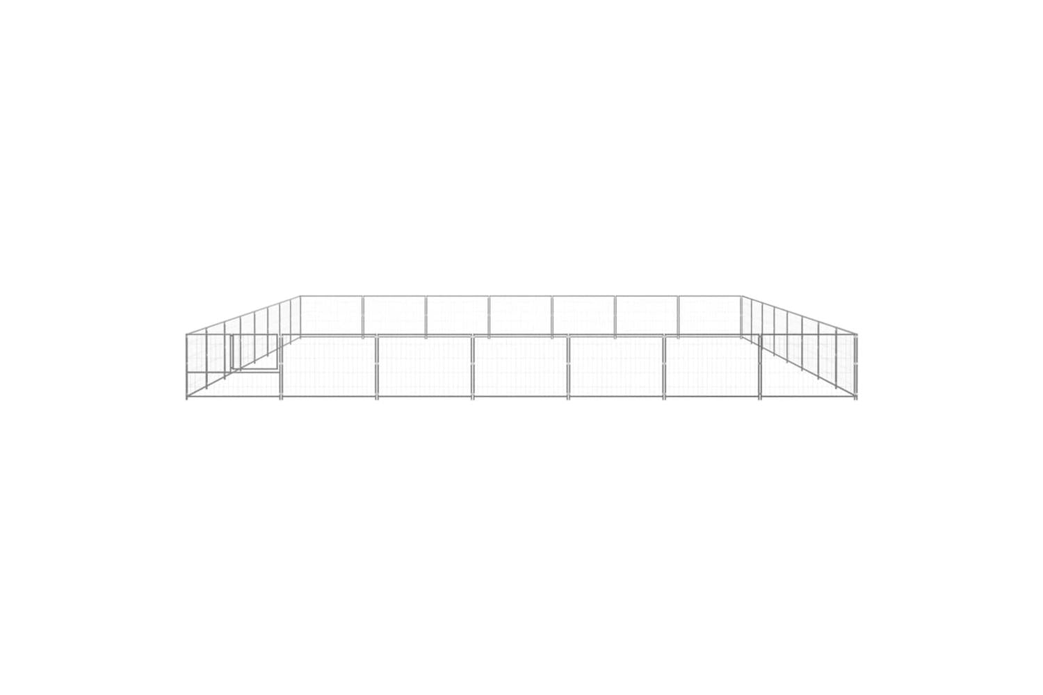 Vidaxl Dog Kennel Silver 56 M Steel-3