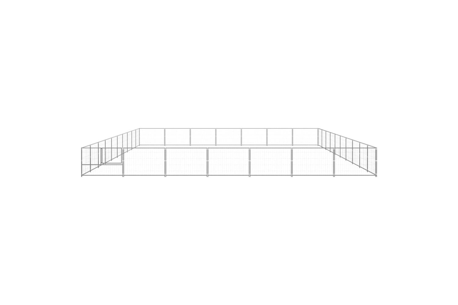 Vidaxl Dog Kennel Silver 70 M Steel-3
