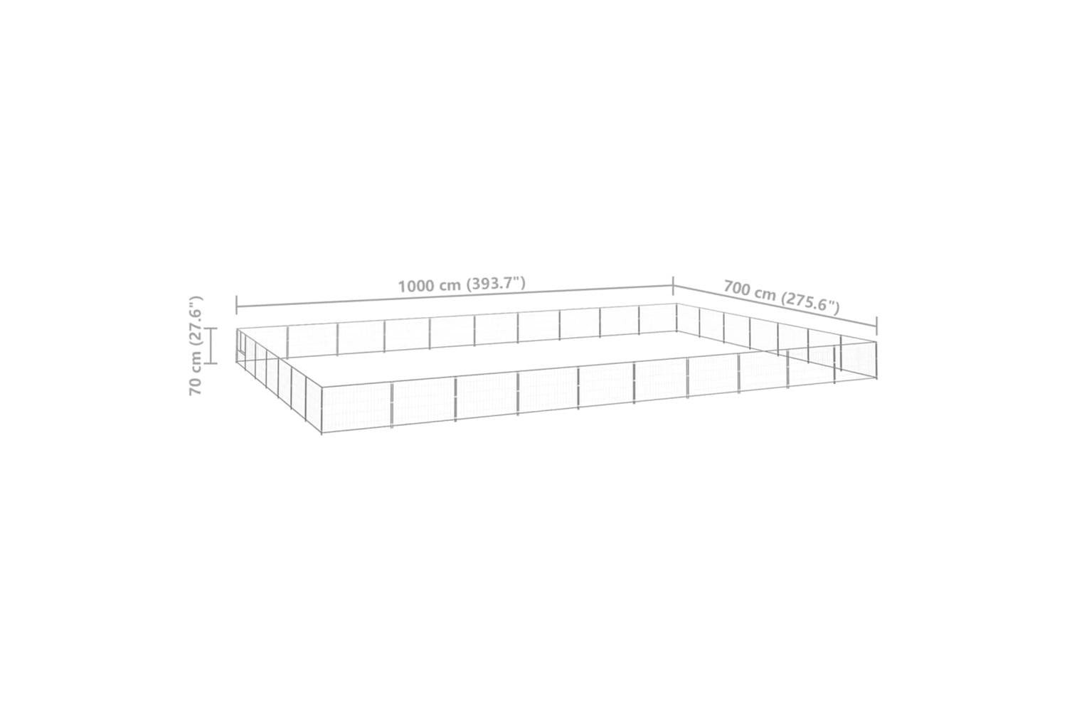 Vidaxl Dog Kennel Silver 70 M Steel-6