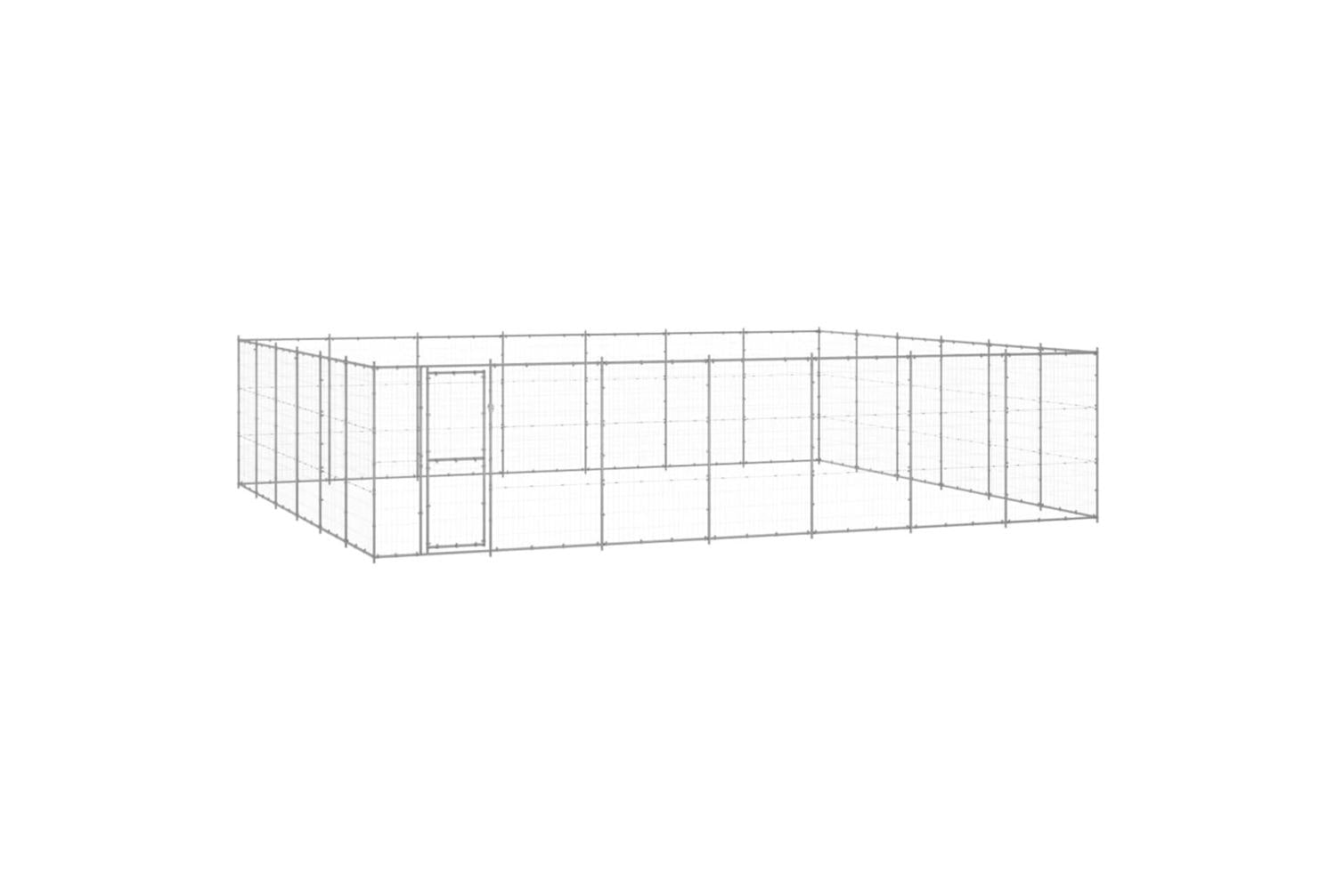 Vidaxl Outdoor Dog Kennel Galvanised Steel 5082 M