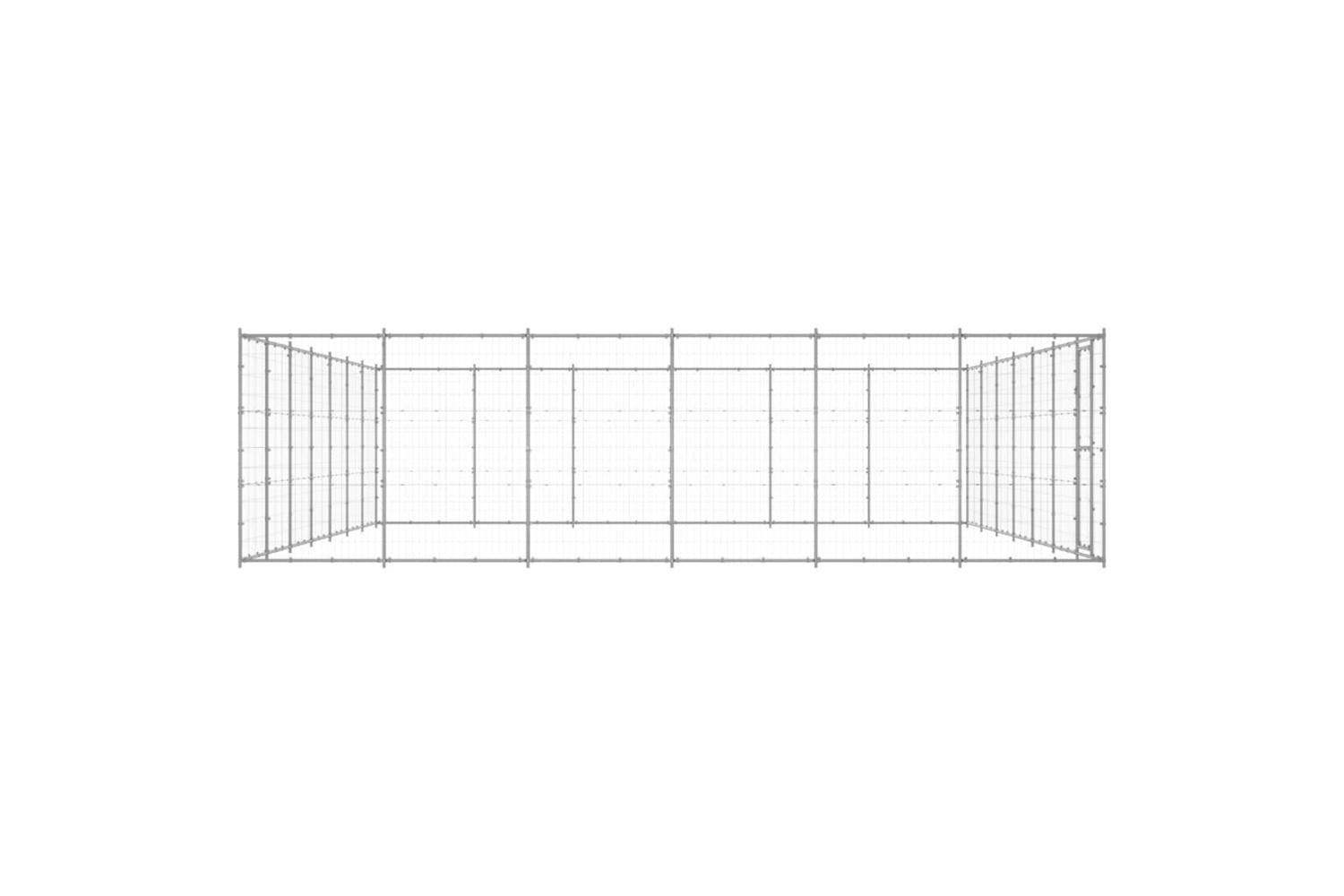 Vidaxl Outdoor Dog Kennel Galvanised Steel 5082 M-3