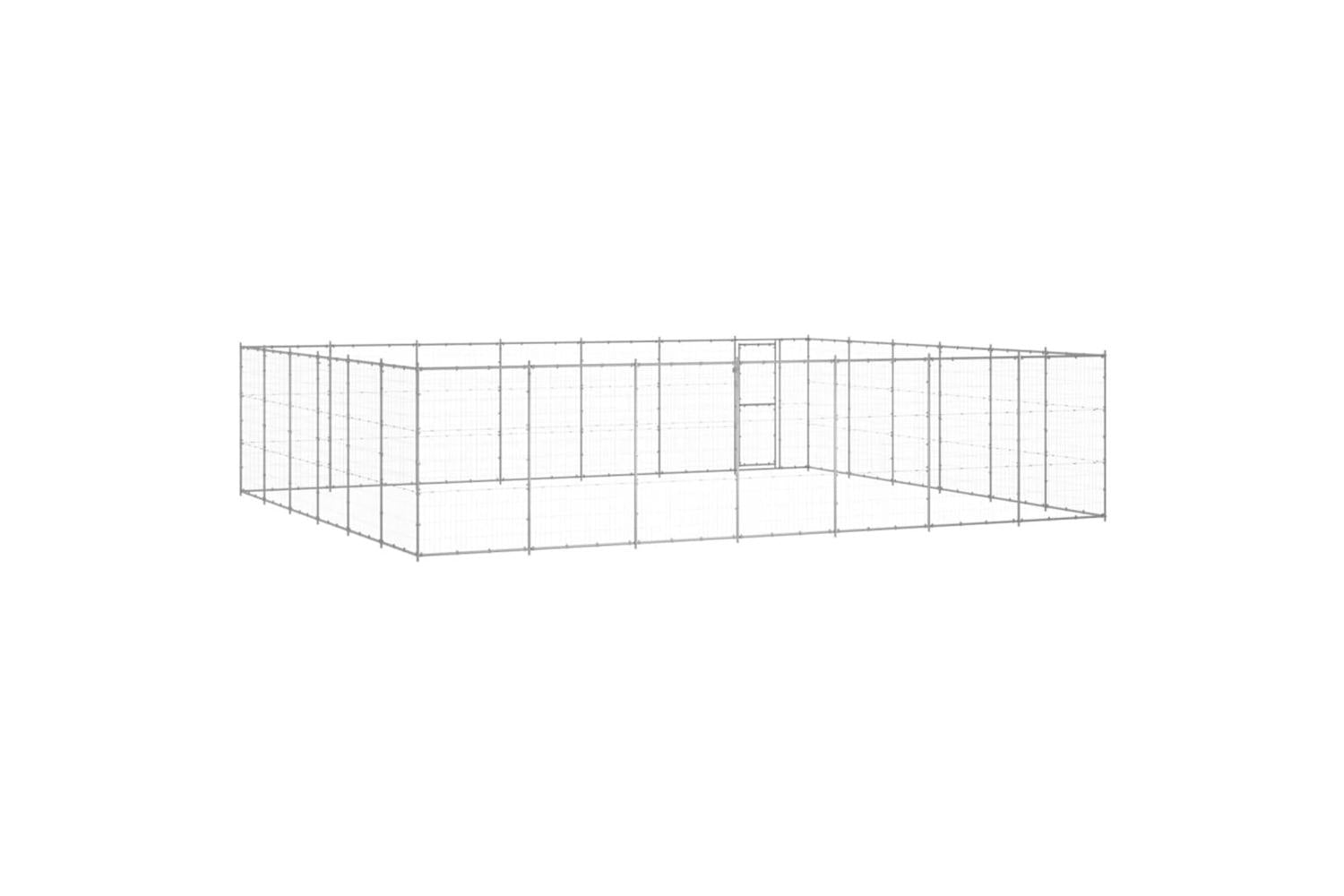 Vidaxl Outdoor Dog Kennel Galvanised Steel 5082 M-4