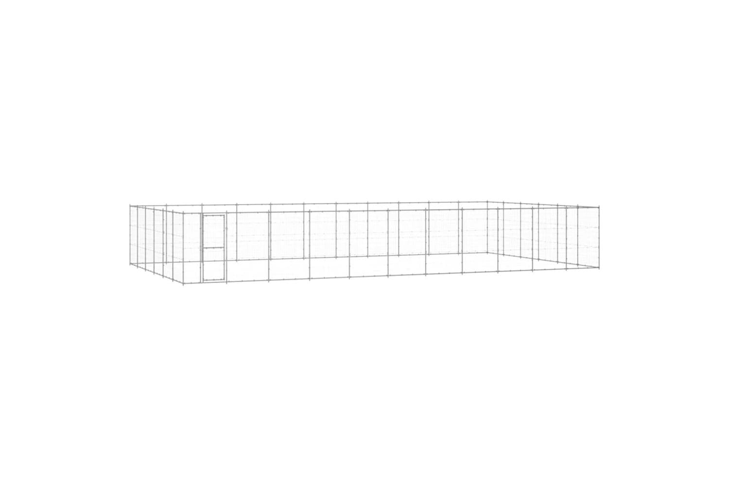 Vidaxl Outdoor Dog Kennel Galvanised Steel 7986 M