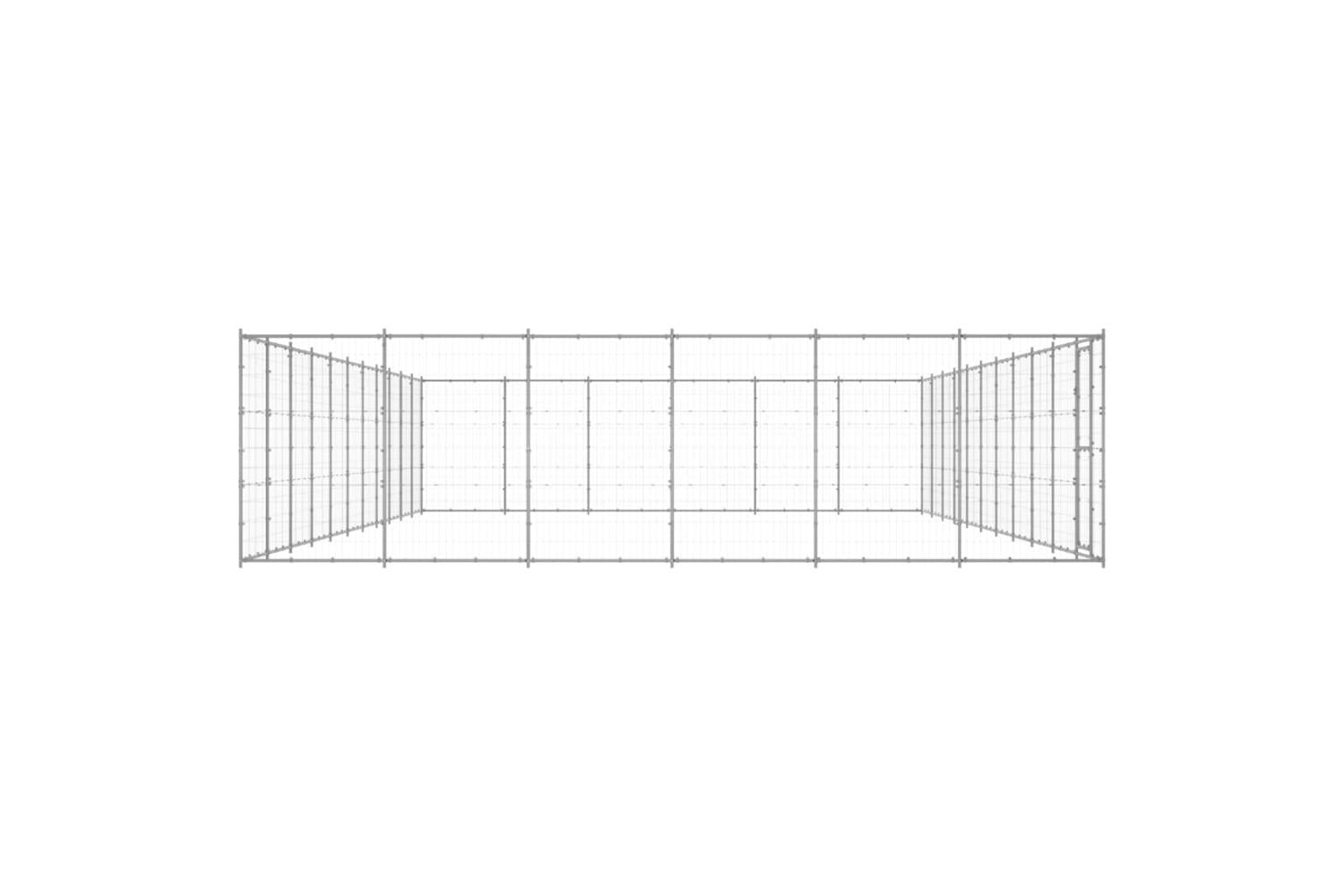 Vidaxl Outdoor Dog Kennel Galvanised Steel 7986 M-3