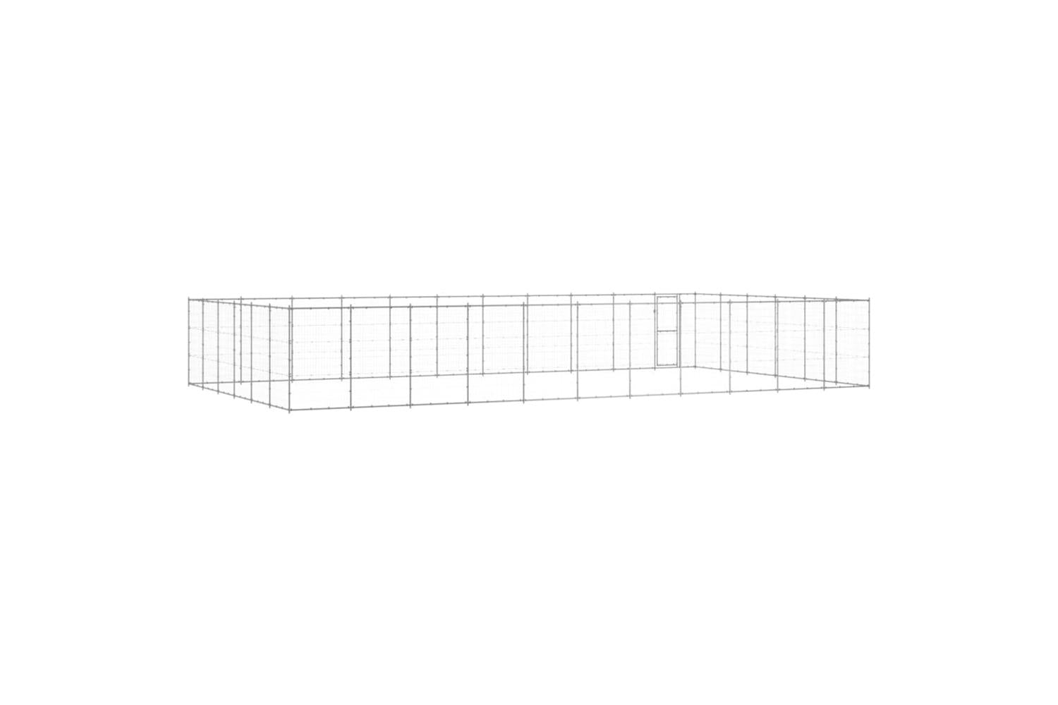Vidaxl Outdoor Dog Kennel Galvanised Steel 7986 M-4