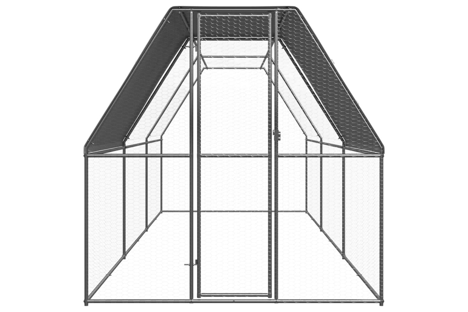 Vidaxl Outdoor Chicken Cage 2x6x2 M Galvanised Steel-2