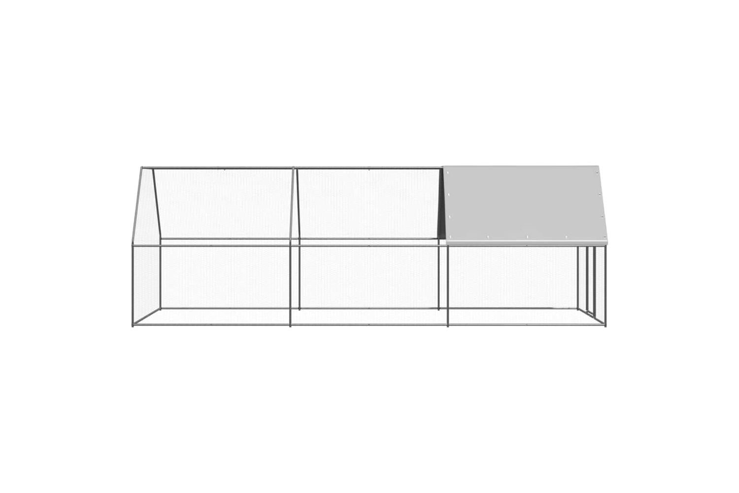 Vidaxl Outdoor Chicken Cage 2x6x2 M Galvanised Steel-3