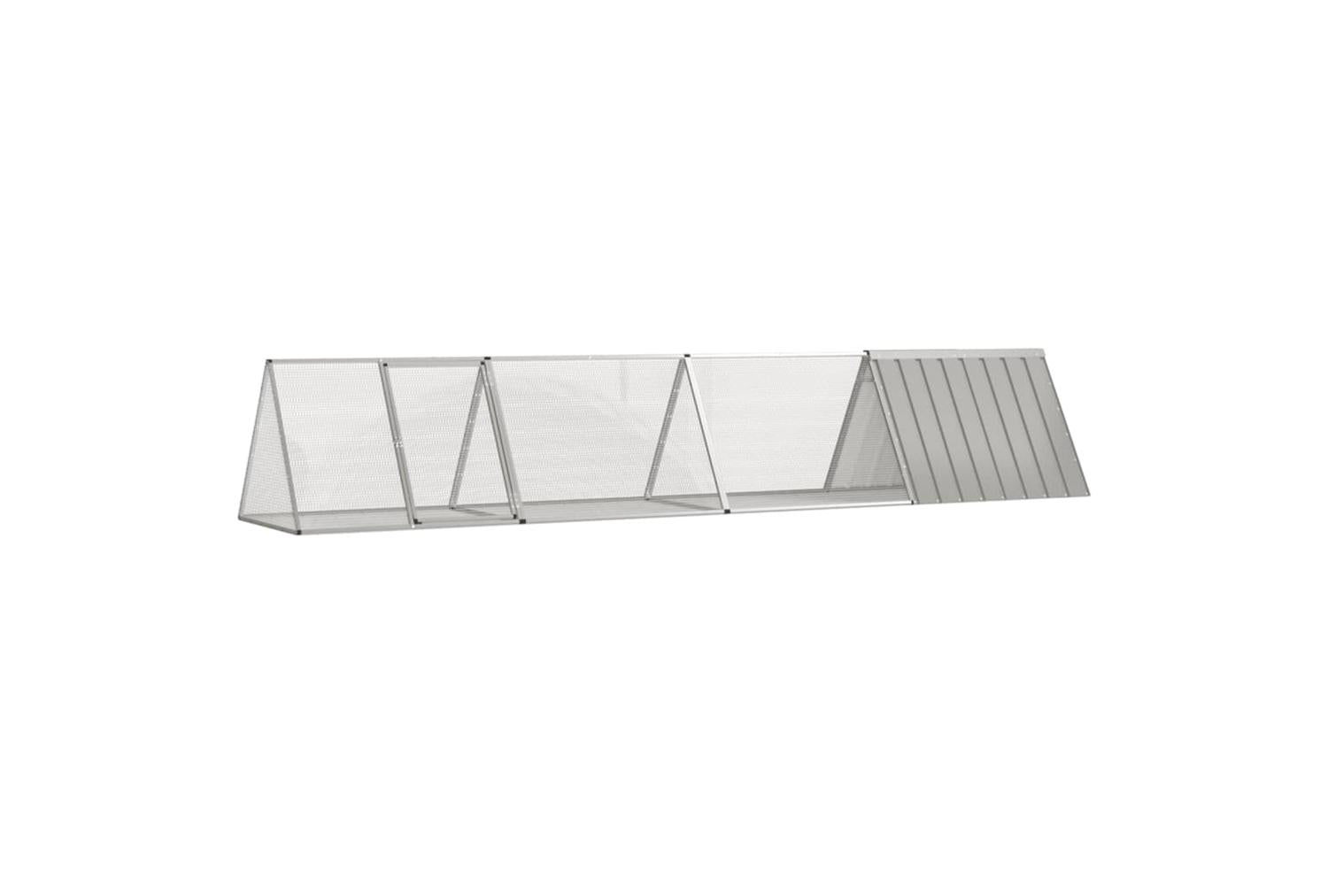 Vidaxl Rabbit Cage Grey 4035x805x71 Cm Galvanised Steel