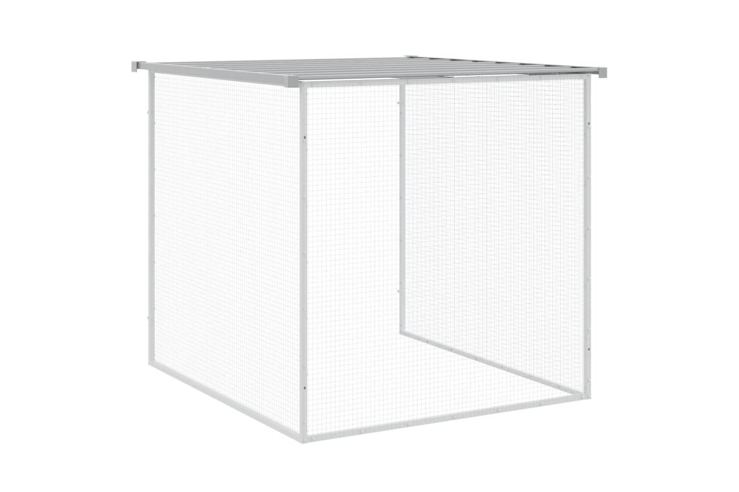 Vidaxl Chicken Cage With Roof Light Grey 803x98x90 Cm Galvanised Steel-8