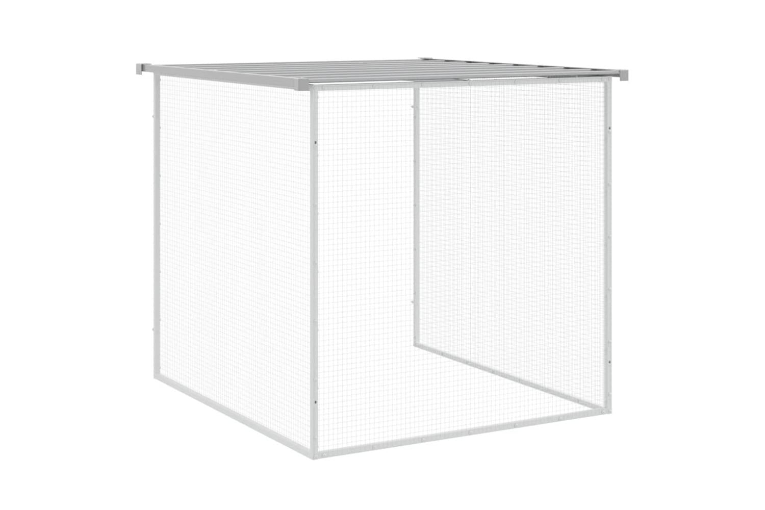 Vidaxl Chicken Cage With Roof Light Grey 403x98x90 Cm Galvanised Steel-8