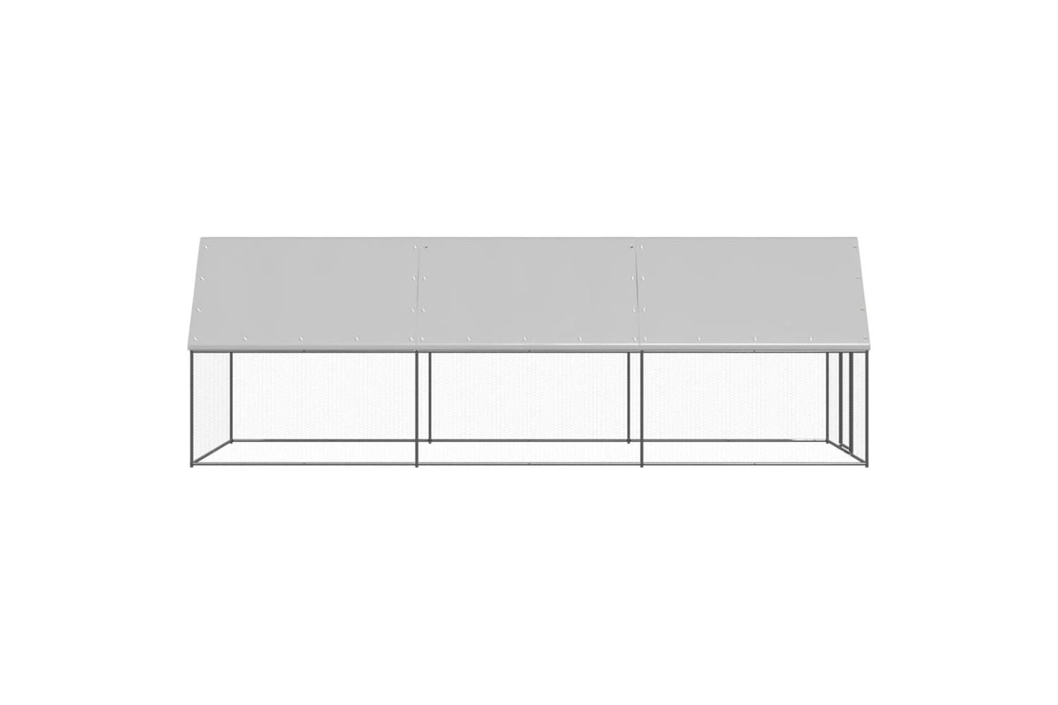 Vidaxl Outdoor Chicken Cage 2x6x2 M Galvanised Steel-3