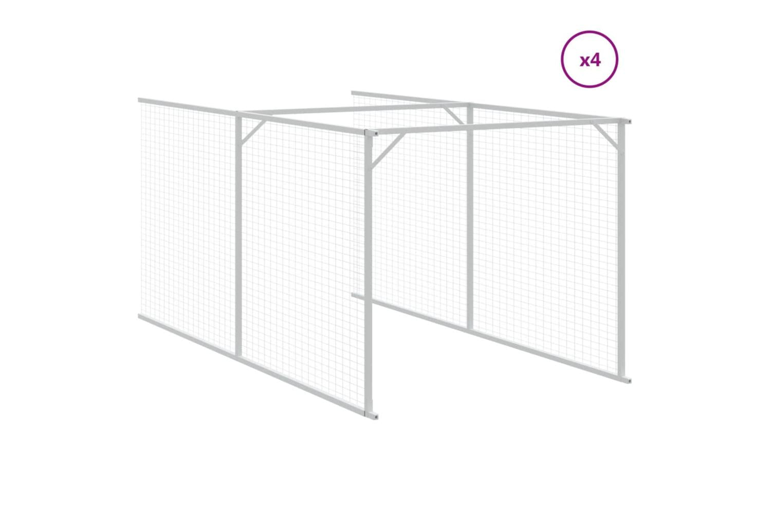 Vidaxl Dog House With Roof Anthracite 117x1017x123 Cm Galvanised Steel-7