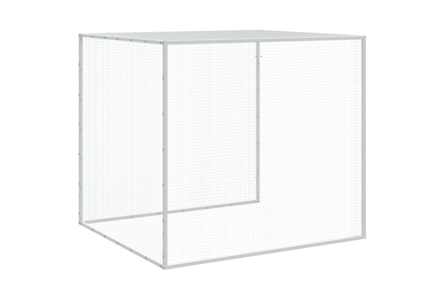 Vidaxl Chicken Cage With Roof Light Grey 1003x98x90 Cm Galvanised Steel-8