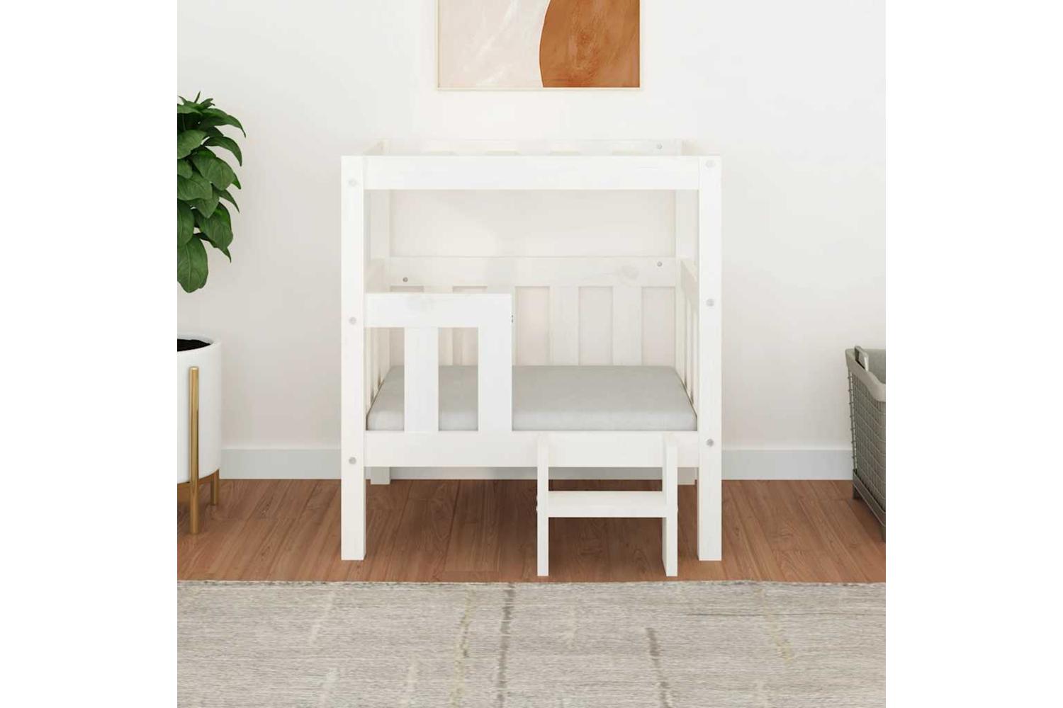 Vidaxl Dog Bed White 655x505x70 Cm Solid Wood Pine-3