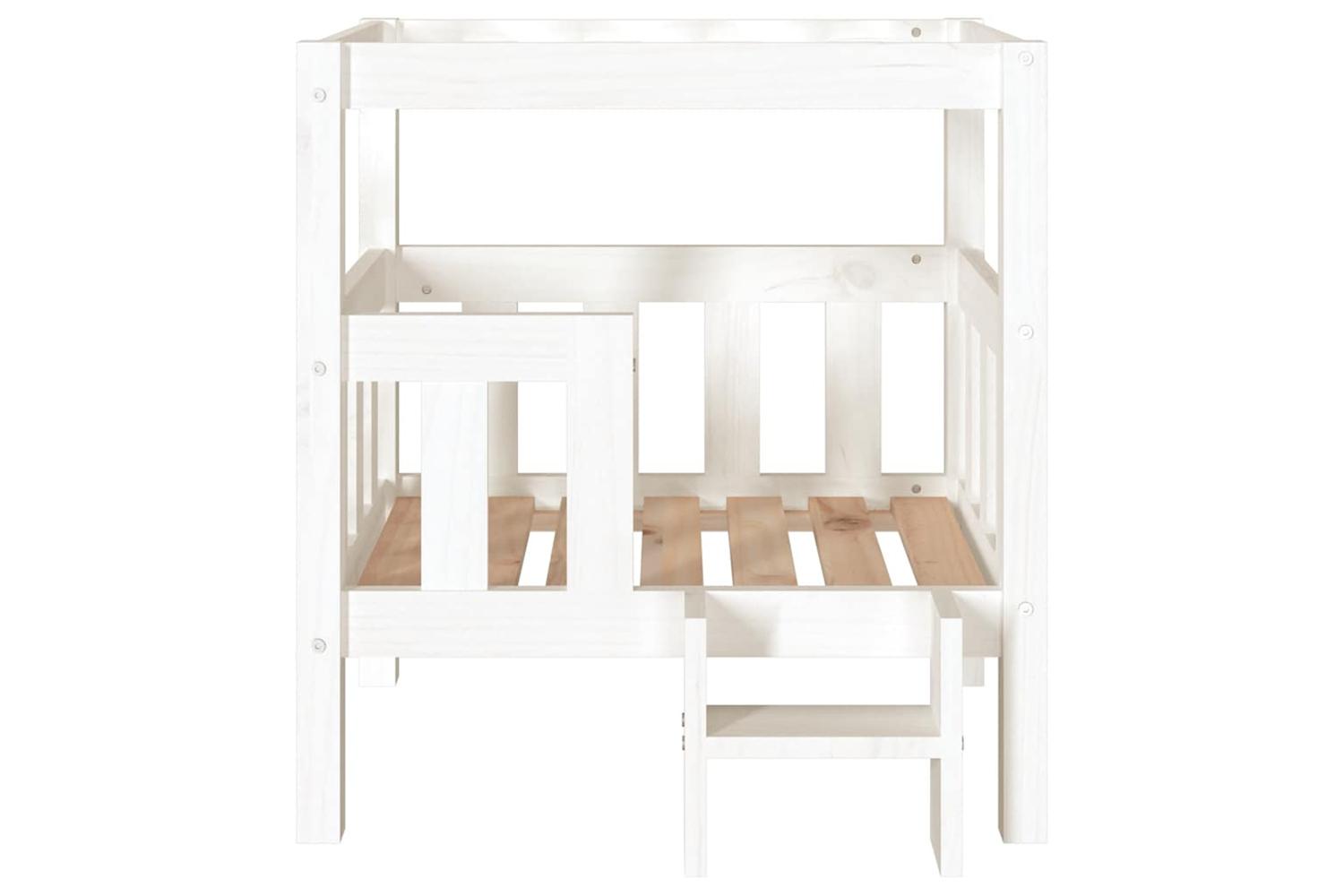 Vidaxl Dog Bed White 655x505x70 Cm Solid Wood Pine-5