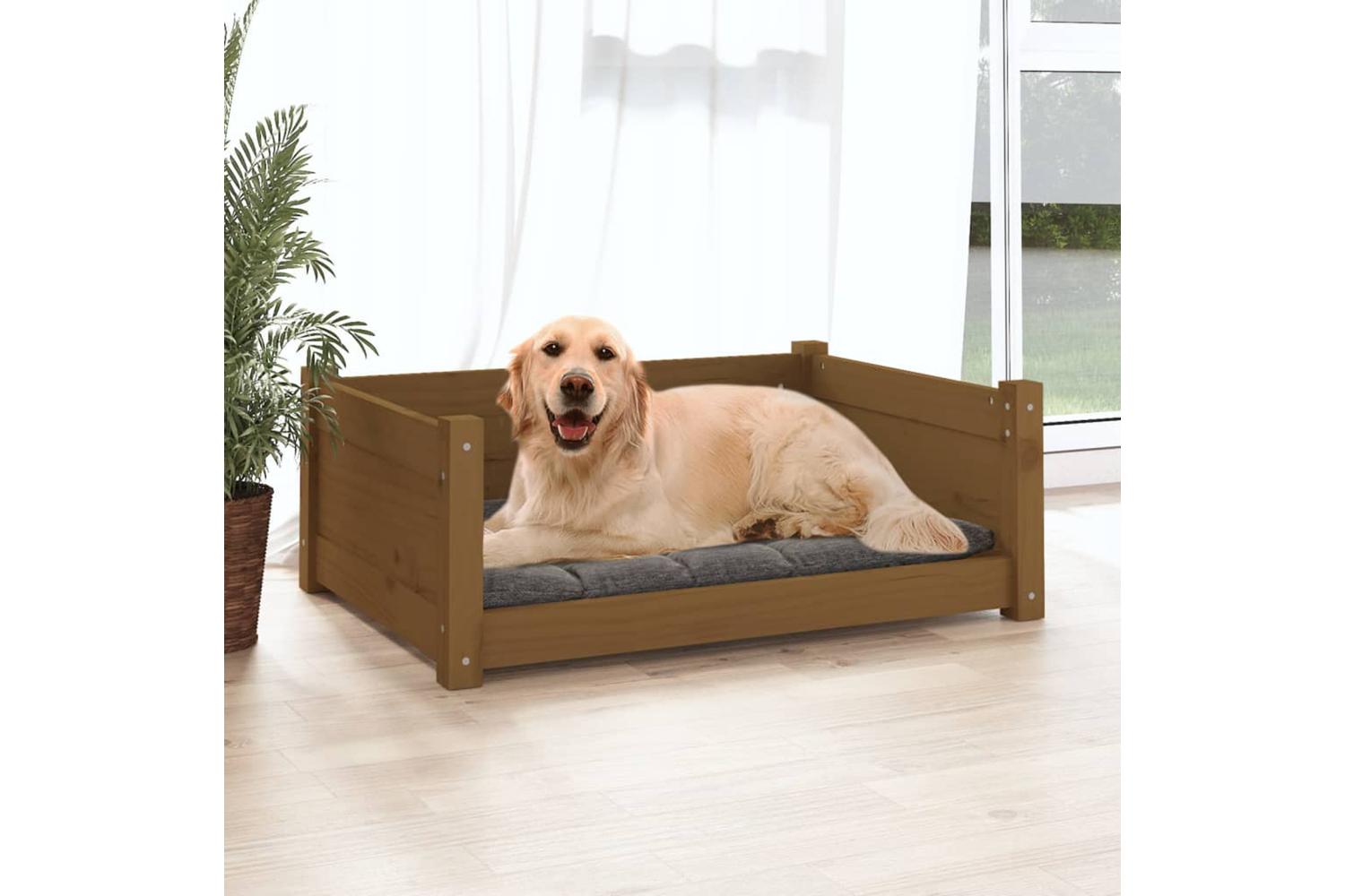 Vidaxl Dog Bed Honey Brown 755x555x28 Cm Solid Pine Wood-3