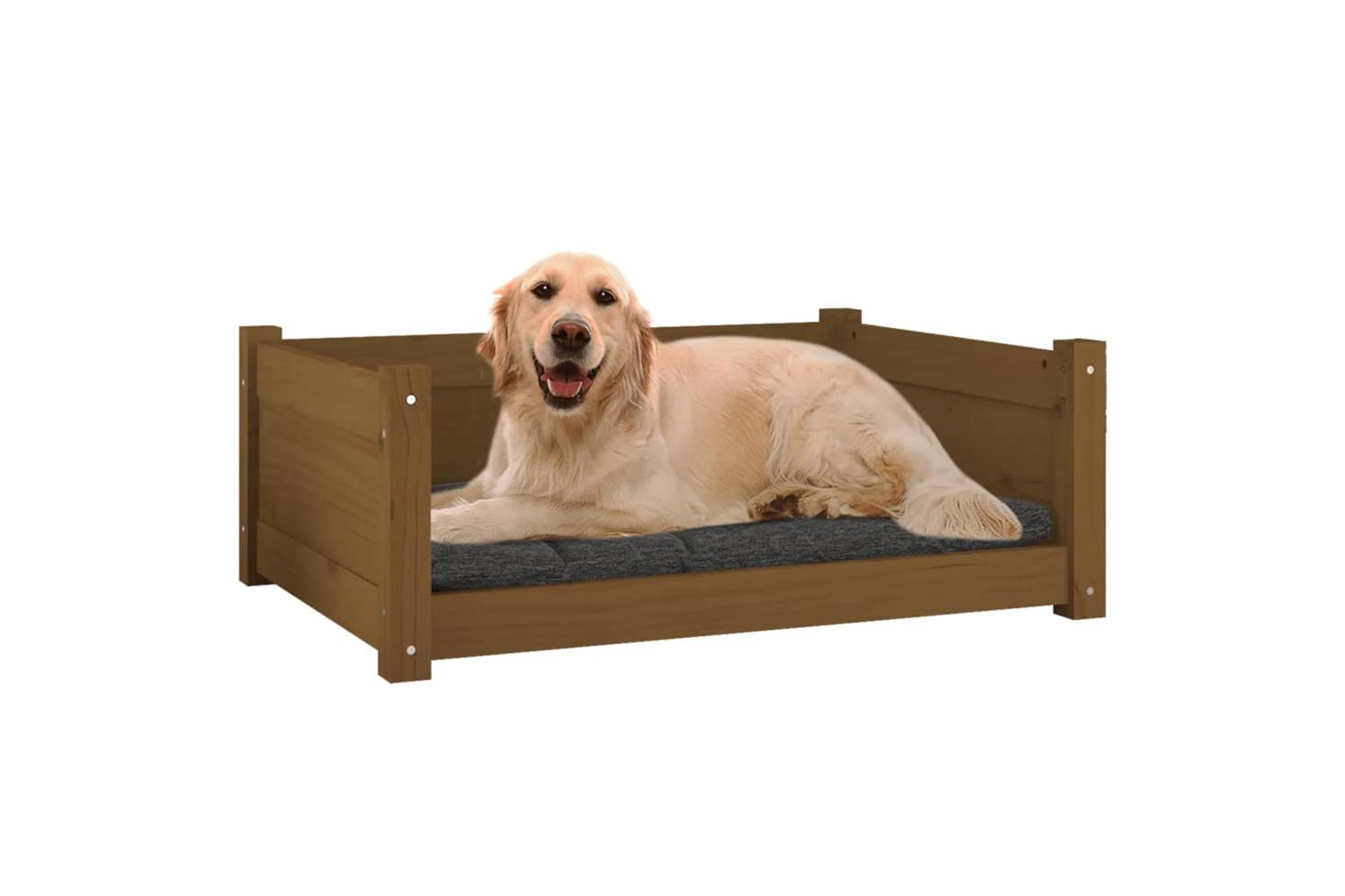 Vidaxl Dog Bed Honey Brown 755x555x28 Cm Solid Pine Wood-4