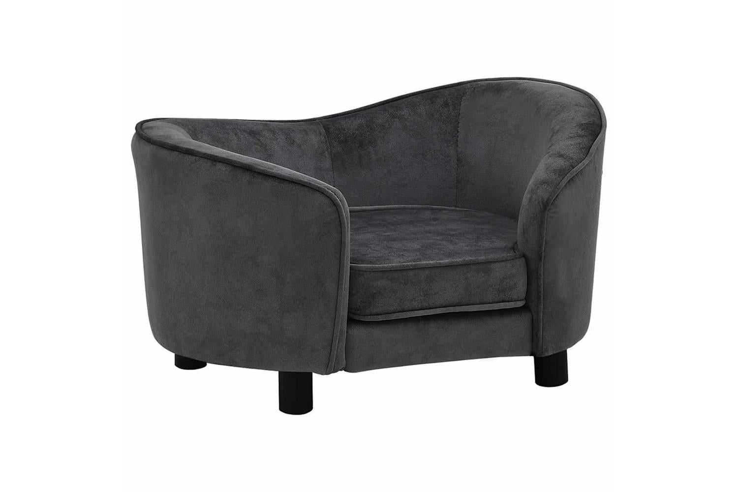 Vidaxl Dog Sofa Dark Grey 69x49x40 Cm Plush-2