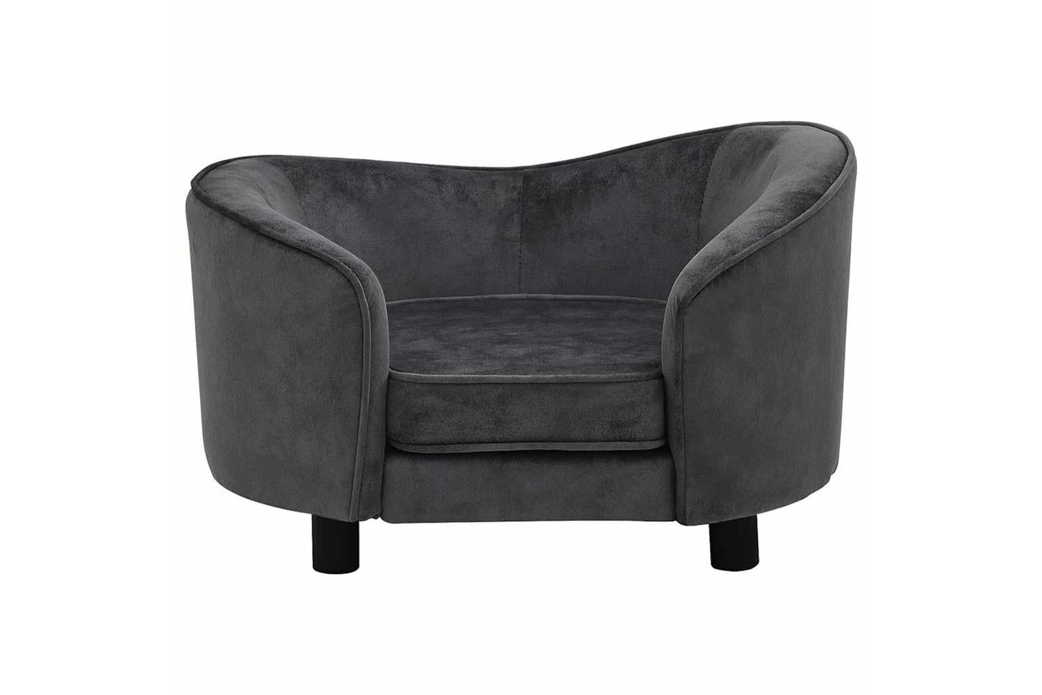 Vidaxl Dog Sofa Dark Grey 69x49x40 Cm Plush-3