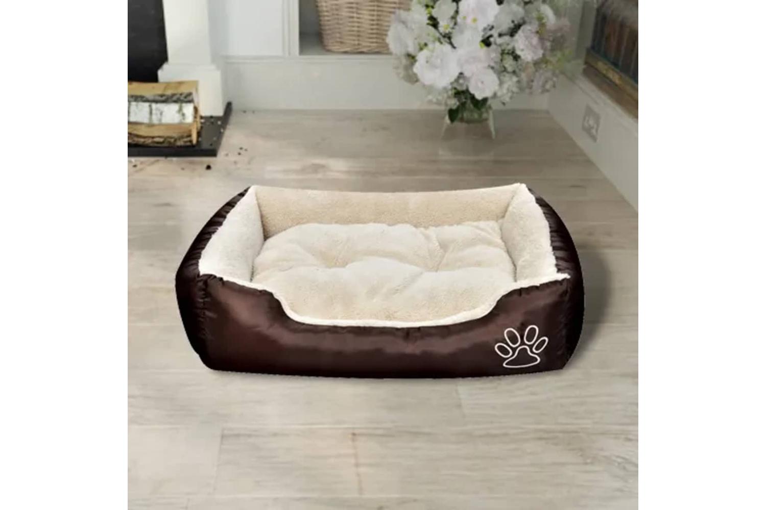 Vidaxl Dog Bed Brown And Beige Xxl-2