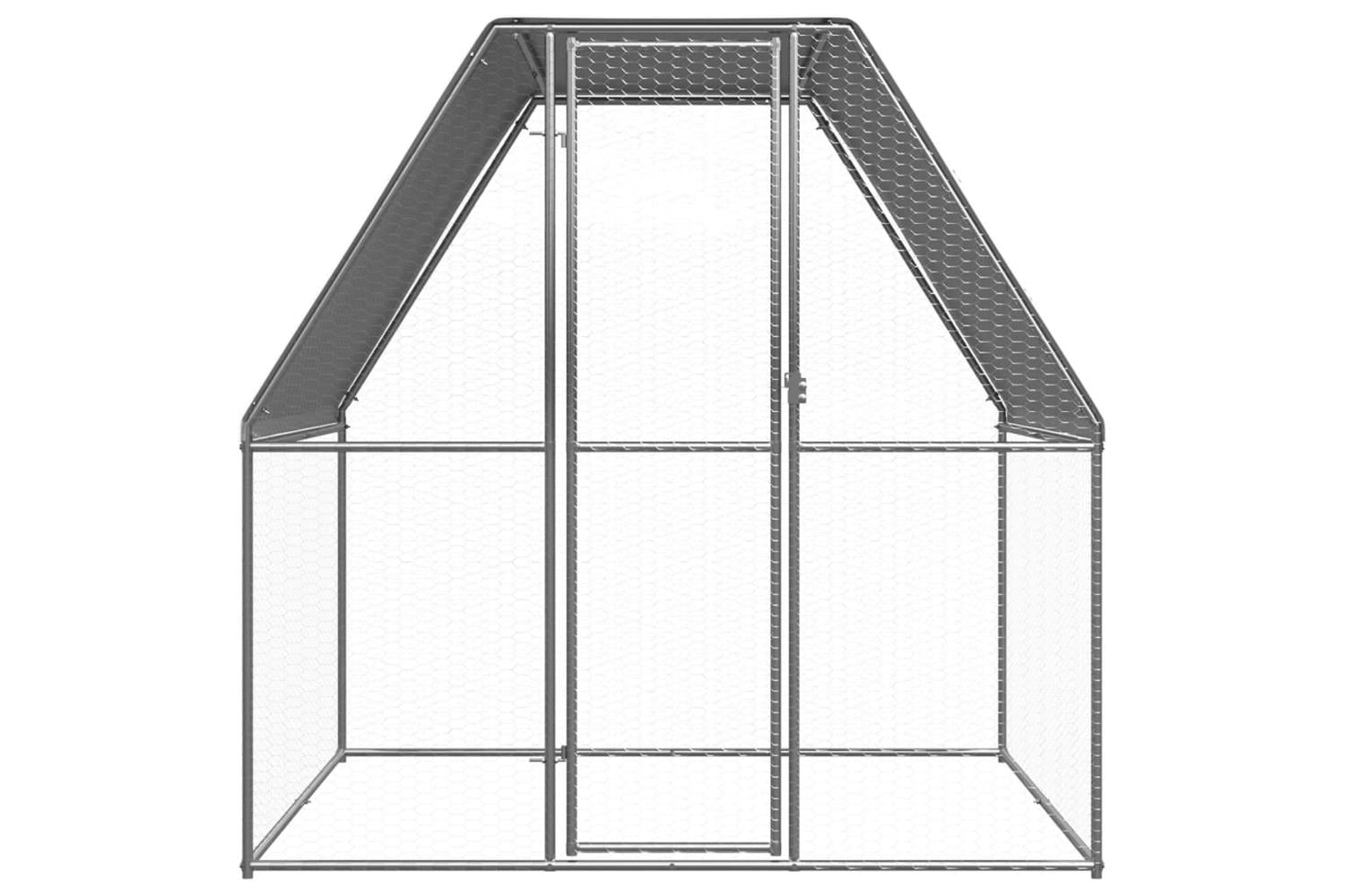 Vidaxl Outdoor Chicken Cage 2x2x2 M Galvanised Steel-2