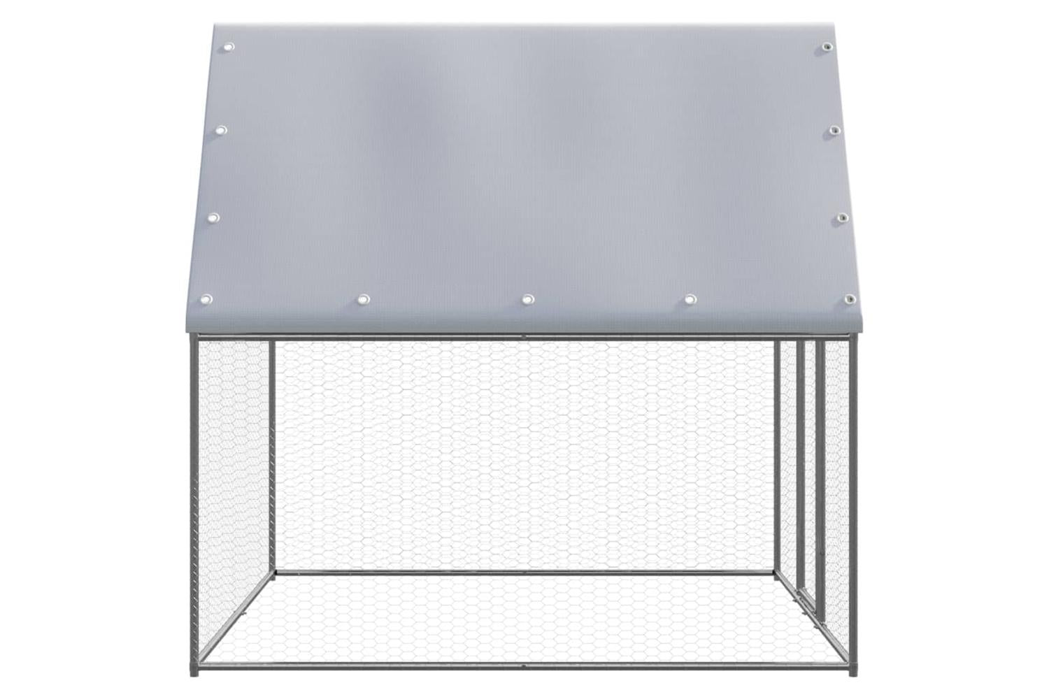 Vidaxl Outdoor Chicken Cage 2x2x2 M Galvanised Steel-3