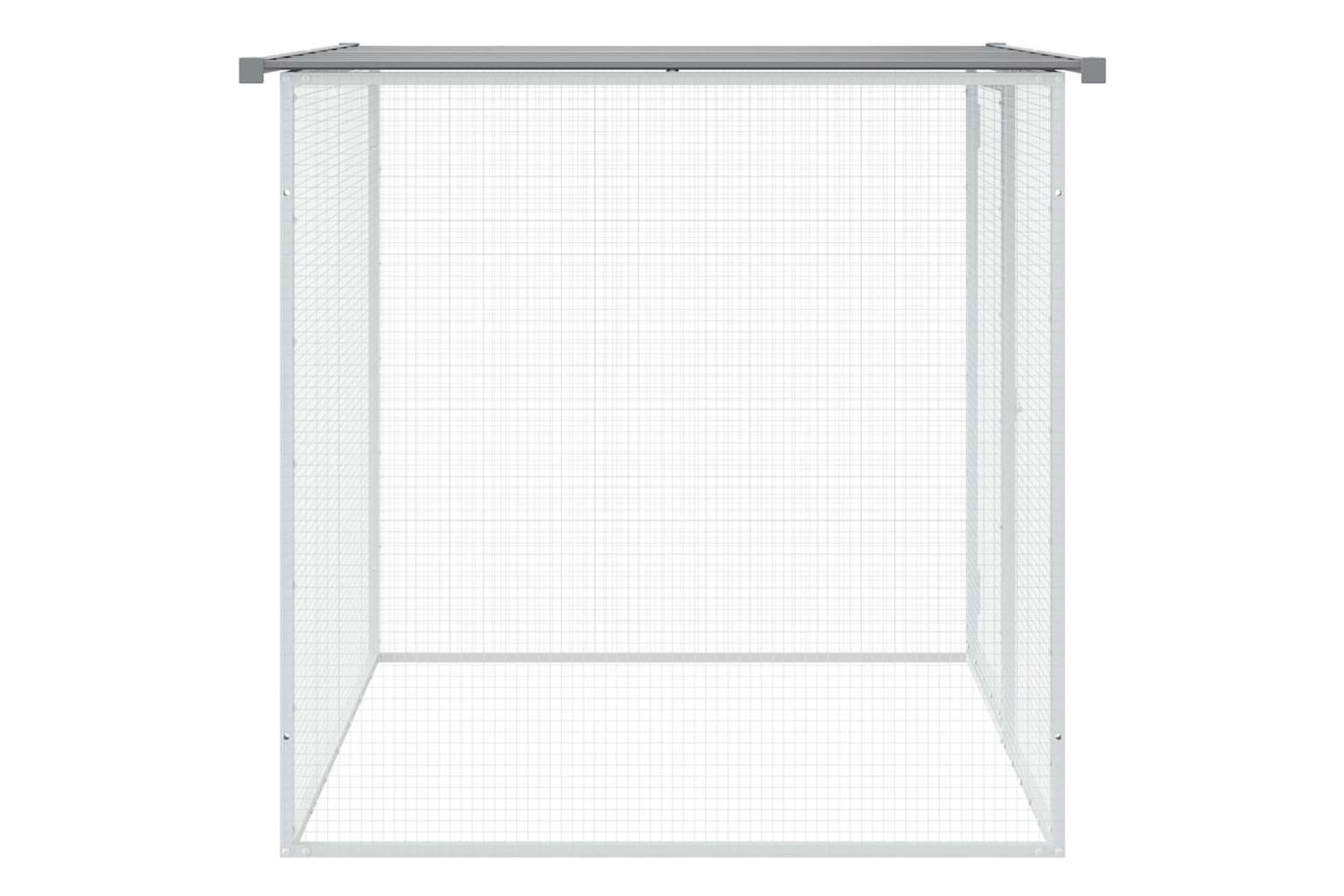 Vidaxl Chicken Cage With Roof Light Grey 103x98x90 Cm Galvanised Steel-4