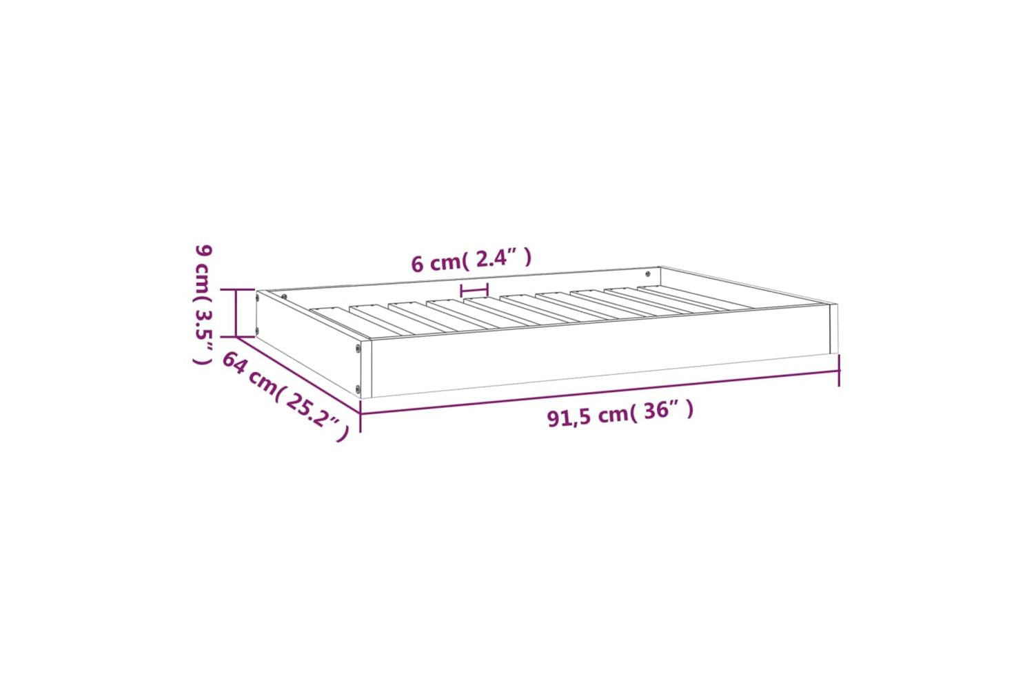 Vidaxl Dog Bed Honey Brown 915x64x9 Cm Solid Wood Pine-8