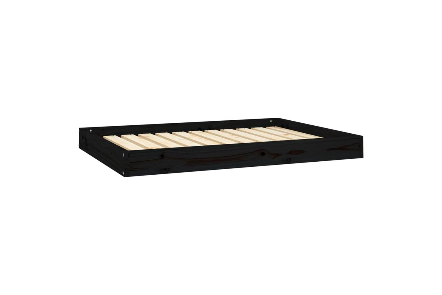 Vidaxl Dog Bed Black 1015x74x9 Cm Solid Wood Pine-2