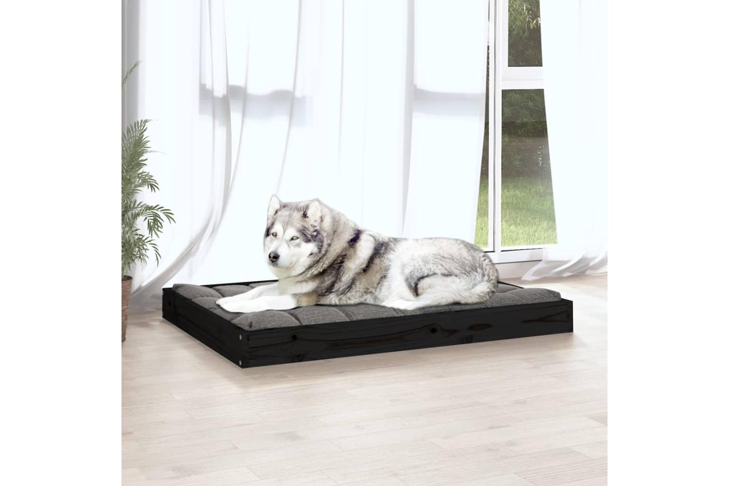Vidaxl Dog Bed Black 1015x74x9 Cm Solid Wood Pine-5