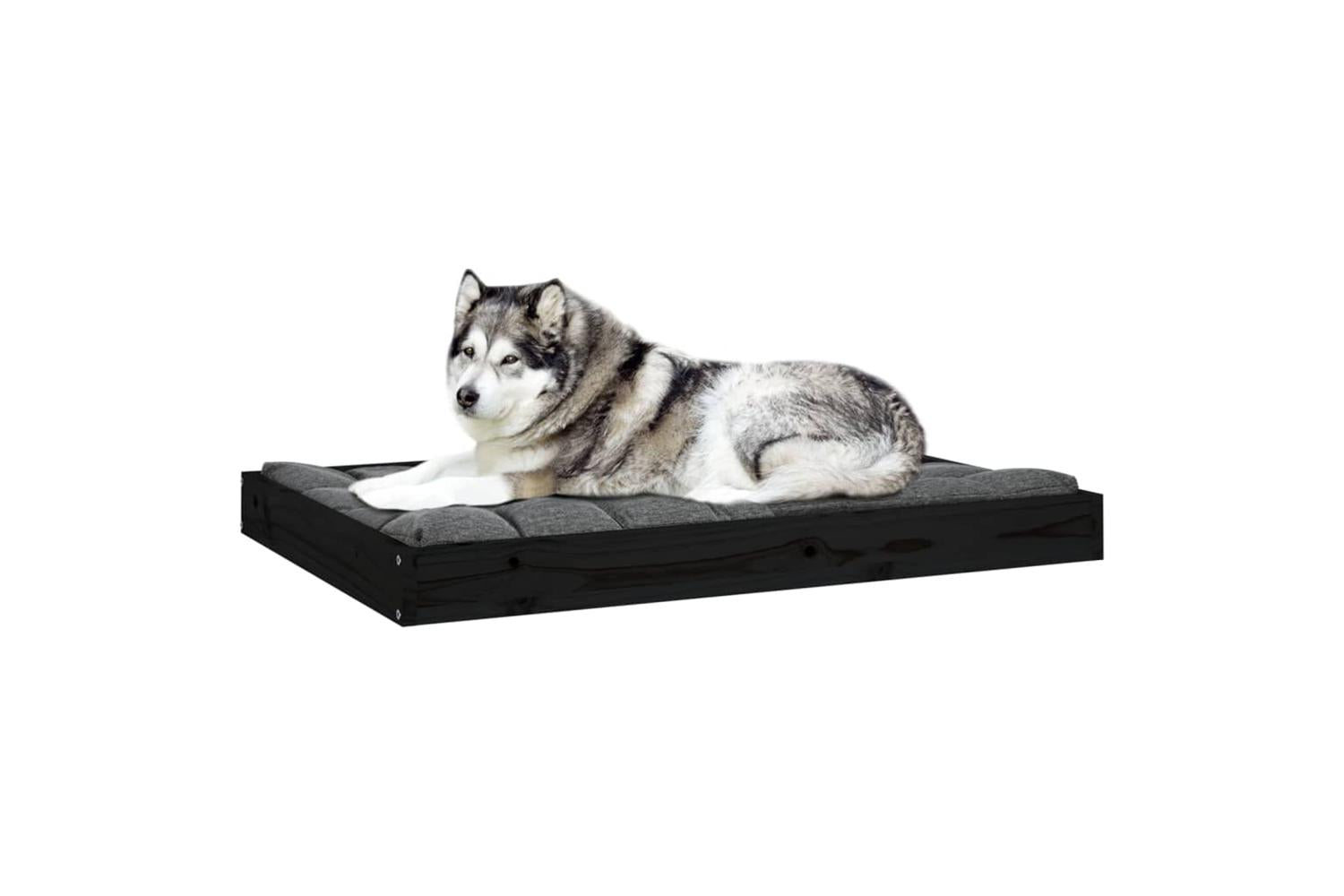 Vidaxl Dog Bed Black 1015x74x9 Cm Solid Wood Pine-6
