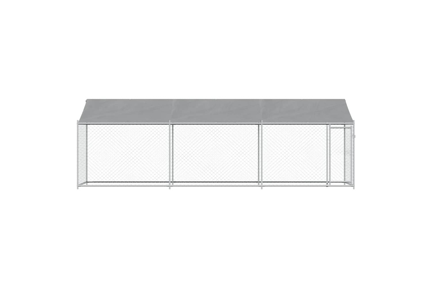 Vidaxl Dog Cage With Roof And Door Grey 6x2x2 M Galvanised Steel-4
