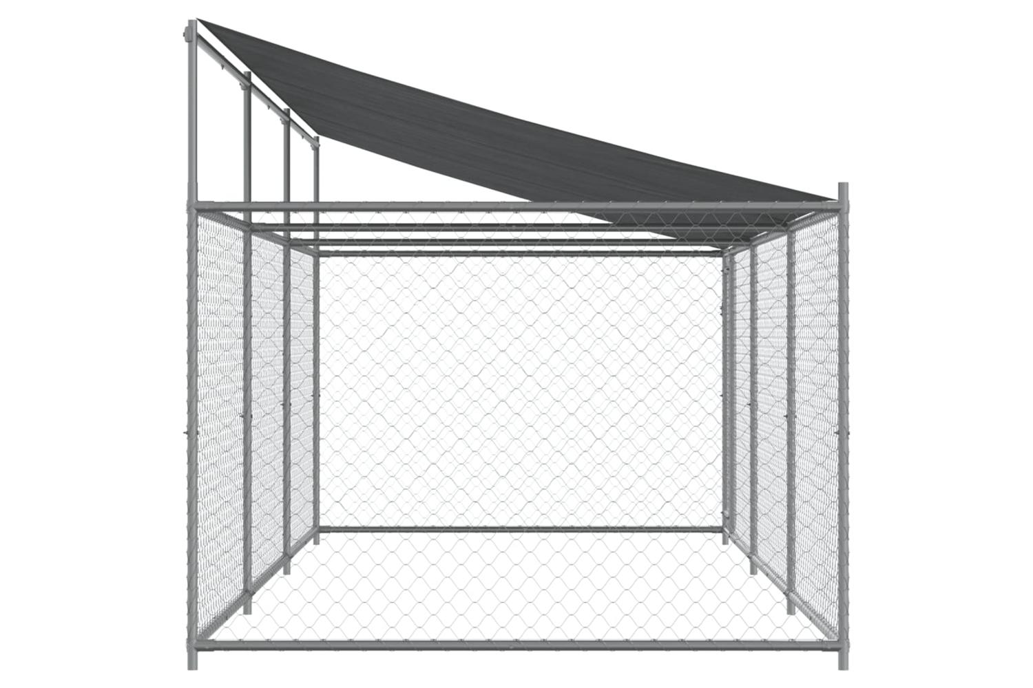 Vidaxl Dog Cage With Roof And Door Grey 6x2x2 M Galvanised Steel-5